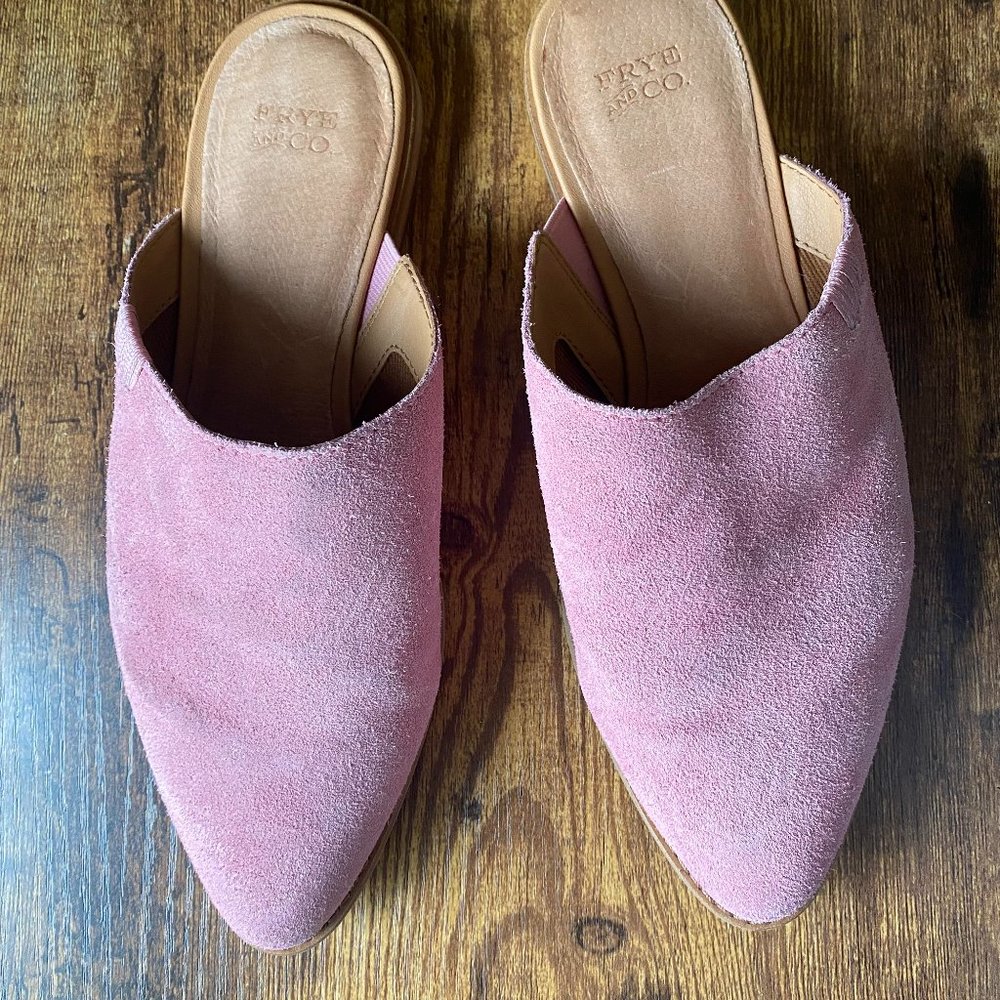 Frye and Co. Fenn Mule Suede Pink (Watermelon) Size 7 M